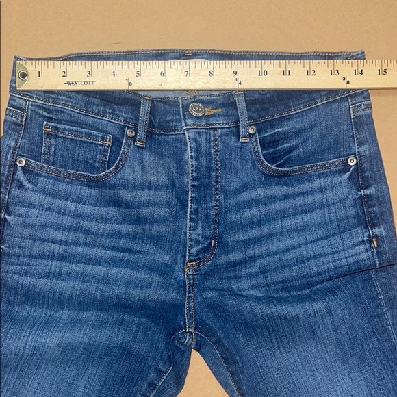 LOFT Blue Ankle Cropped Jeans with Modern Tapered Fit super stretchy - Picture 4 of 8